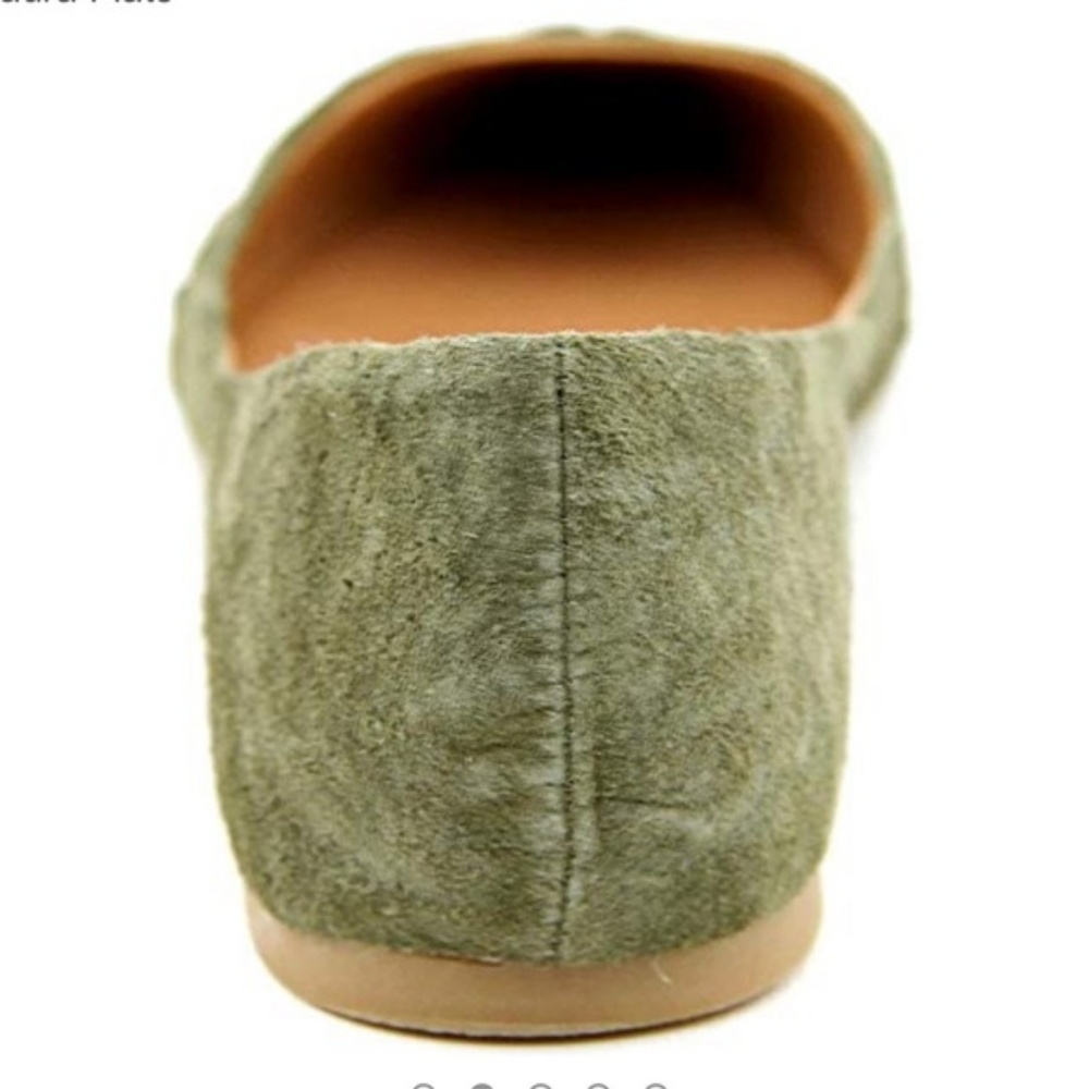 STEVE MADDEN IMAURA FLATS IN OLIVE GREEN SUEDE - Picture 3 of 8